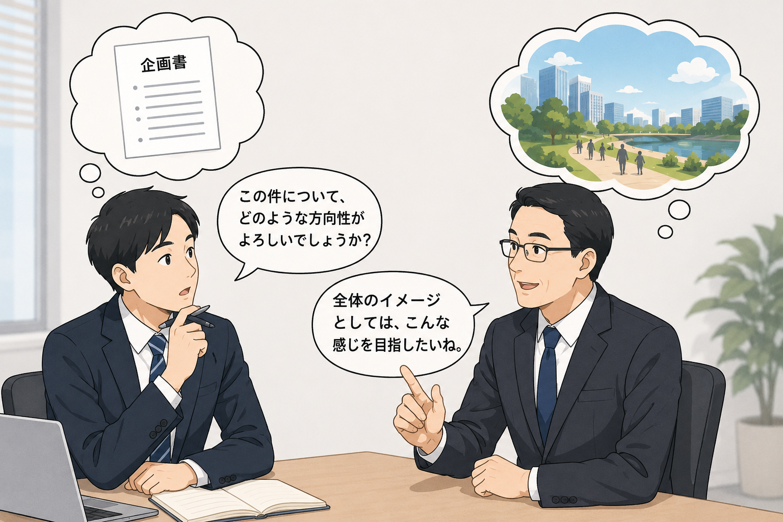 タイプの異なる上司との会話