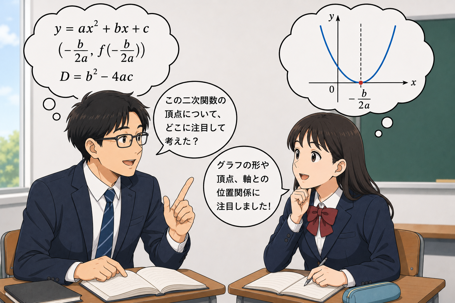 タイプの異なる教員と生徒